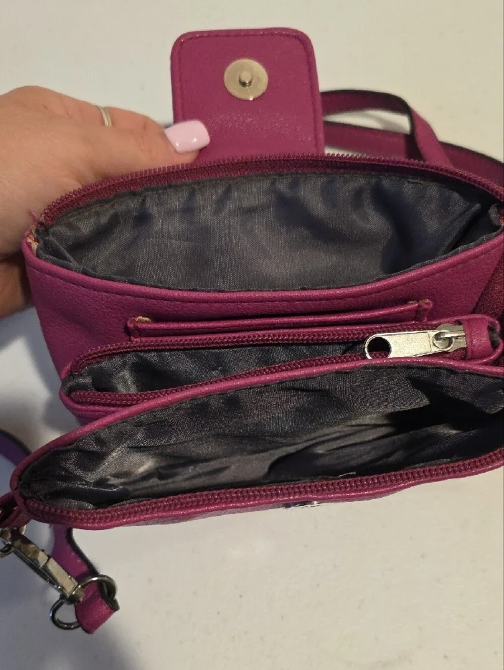 Nicole by Nicole Miller Bright Pink Crossbody Bag